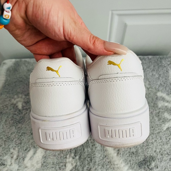 final price ✨ PUMA women's karmen rebelle white + gold chunky sneakers size 6.5 - Picture 7 of 10
